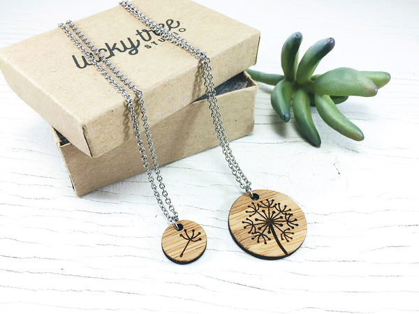 Dandelion Mother Daughter Diffuser Necklace Set – Lucky Tree Studio - Main Image