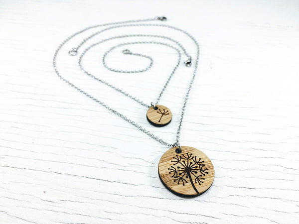 Dandelion Mother Daughter Diffuser Necklace Set – Lucky Tree Studio