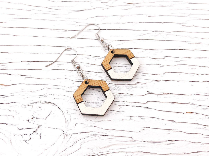 Chroma Hexagon Dangle Earrings
