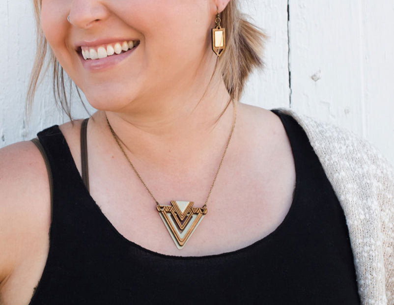 Fusion Triangle Statement Necklace