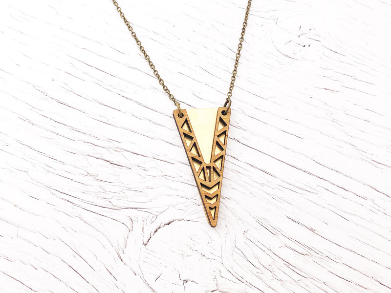 Long Fusion Triangle Necklace