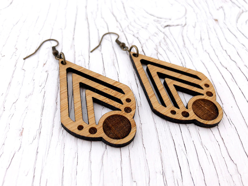 Double Triangle Fusion Statement Earrings