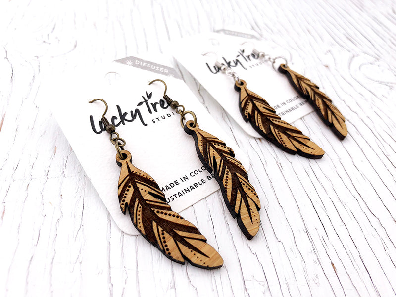 Feather Diffuser Earrings