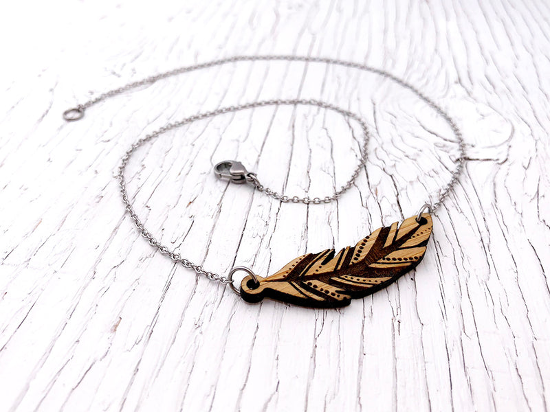 Boho Feather Diffuser Necklace