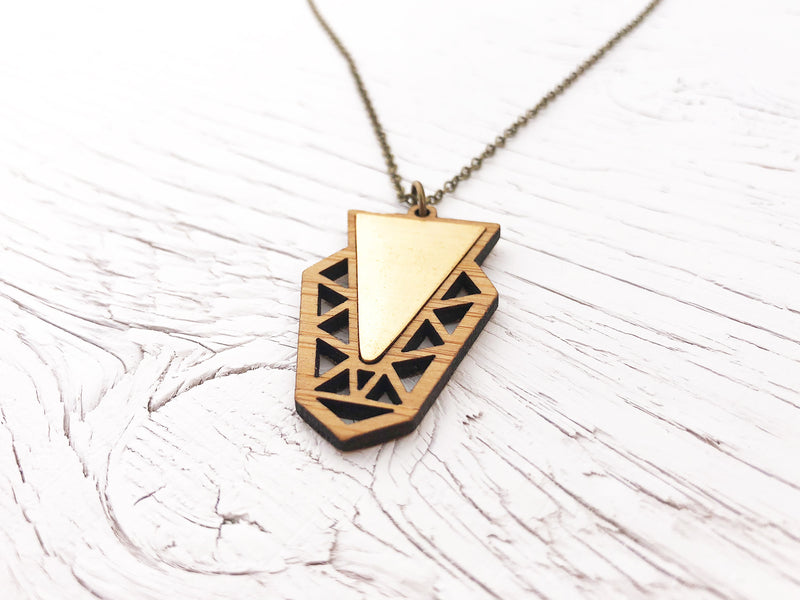 Medium Fusion Triangle Necklace