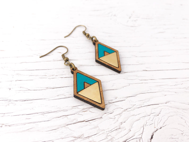 Double Triangle Fusion Statement Earrings